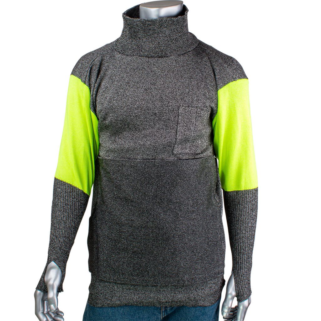 PIP ATA® Blended Cut Resistant Pullover with Hi-Vis Sleeves