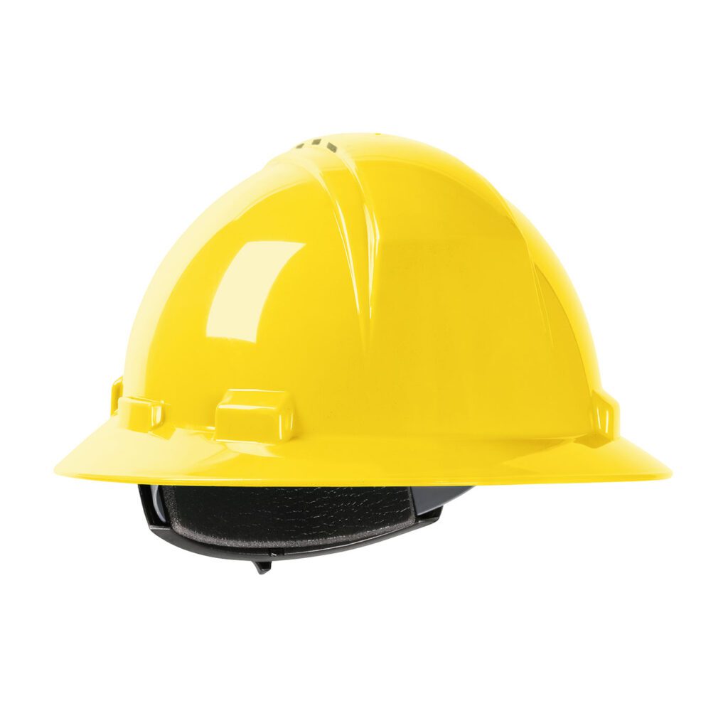 PIP® Kilimanjaro™ Vented, Full Brim Hard Hat with HDPE Shell, 4-Point Textile Suspension and Wheel Ratchet Adjustment