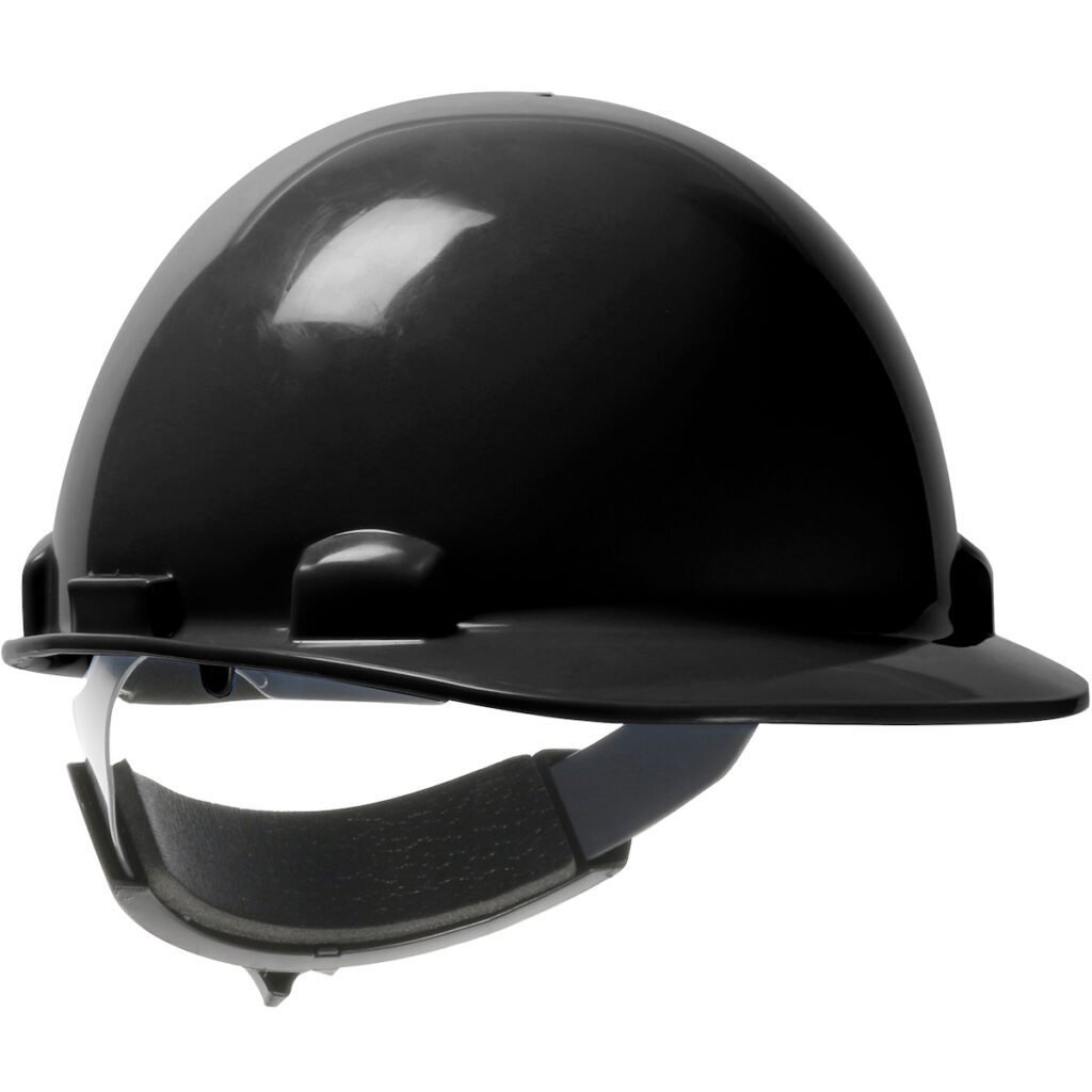 PIP® Dom™ Cap Style Smooth Dome Hard Hat with HDPE Shell, 4-Point Textile Suspension and Swing Wheel-Ratchet Adjustment