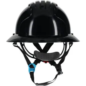 PIP JSP® Evolution® Deluxe 6262 Full Brim Safety Helmet with HDPE Shell, 4-Point Chinstrap, 6-Point Suspension and Wheel Ratchet Adjustment