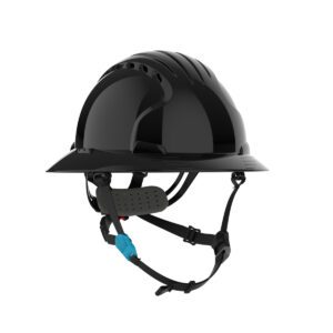 PIP JSP® Evolution® Deluxe 6262 Vented, Full Brim Safety Helmet with HDPE Shell, 4-Point Chinstrap, 6-Point Suspension and Wheel Ratchet Adjustment
