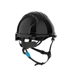 PIP JSP® Evolution® Deluxe 6252 Short Brim Safety Helmet with HDPE Shell, 4-Point Chinstrap, 6-Point Suspension and Wheel Ratchet Adjustment