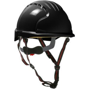 PIP JSP® EVO® 6151 Ascend™ Vented, Short Brim Safety Helmet with HDPE Shell, 4-Point Chinstrap, 6-Point Suspension and Wheel Ratchet Adjustment