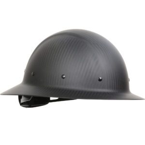 PIP® Wolfjaw™ Full Brim Smooth Dome Hard Hat with Matte Carbon Fiber Shell, 8-Point Riveted Textile Suspension and Wheel-Ratchet Adjustment