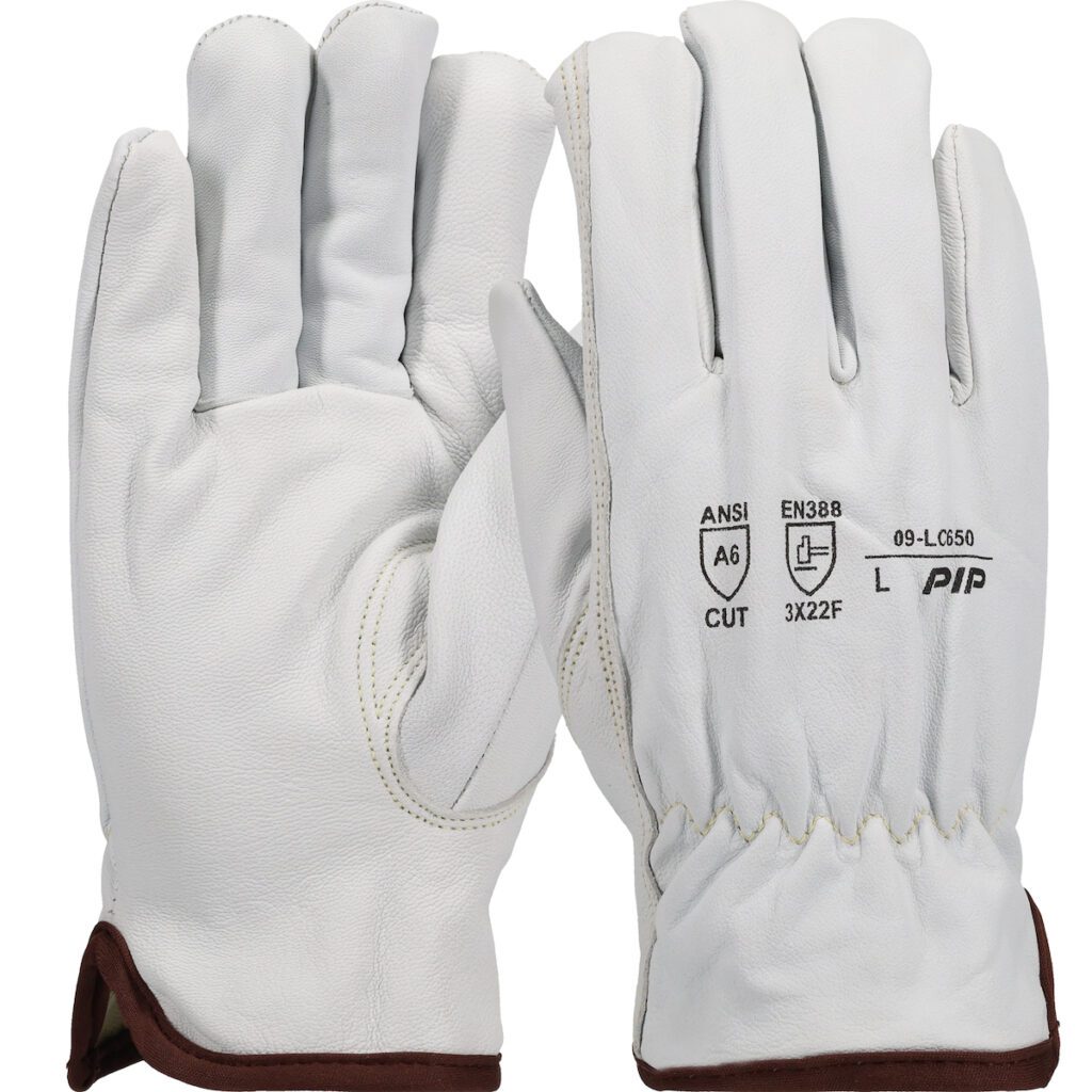 PIP® Premium Top Grain Goatskin Leather Drivers Glove with Aramid Blend Lining - Keystone Thumb