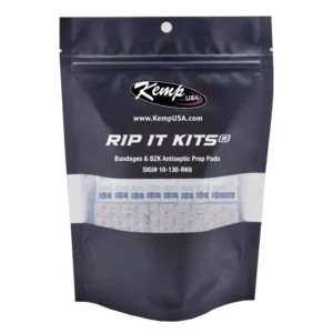 Kemp USA Rip It Kits®, Bandages and BZK Antiseptic Prep Pads