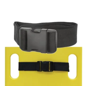 Kemp USA One Piece Spineboard Strap with Plastic Buckle, Black