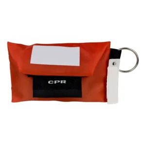 Kemp USA CPR Face / Mouth Disposable Shield w/ Nitrile Gloves in Keychain Pouch