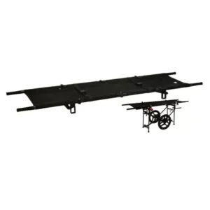 Kemp USA Deluxe Bi-Fold Litter Stretcher, Black