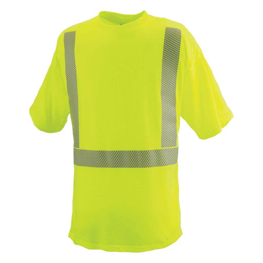 PIP Reflective Apparel™ ANSI Type R Class 2 Short Sleeve Moisture Wicking T-Shirt with 3M™ Scotchlite™ Comfort Trim and UPF 35 Sun Protection