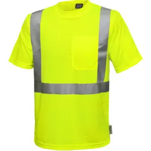 PIP Reflective Apparel™ ANSI Type R Class 2 Short Sleeve Moisture Wicking T-Shirt with UPF 35 Sun Protection