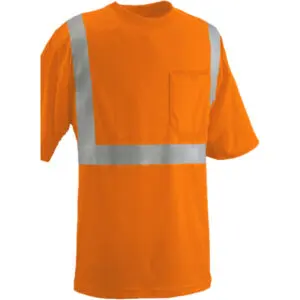 PIP Reflective Apparel™ ANSI Type R Class 2 Short Sleeve Moisture Wicking T-Shirt with UPF 35 Sun Protection and X-Back