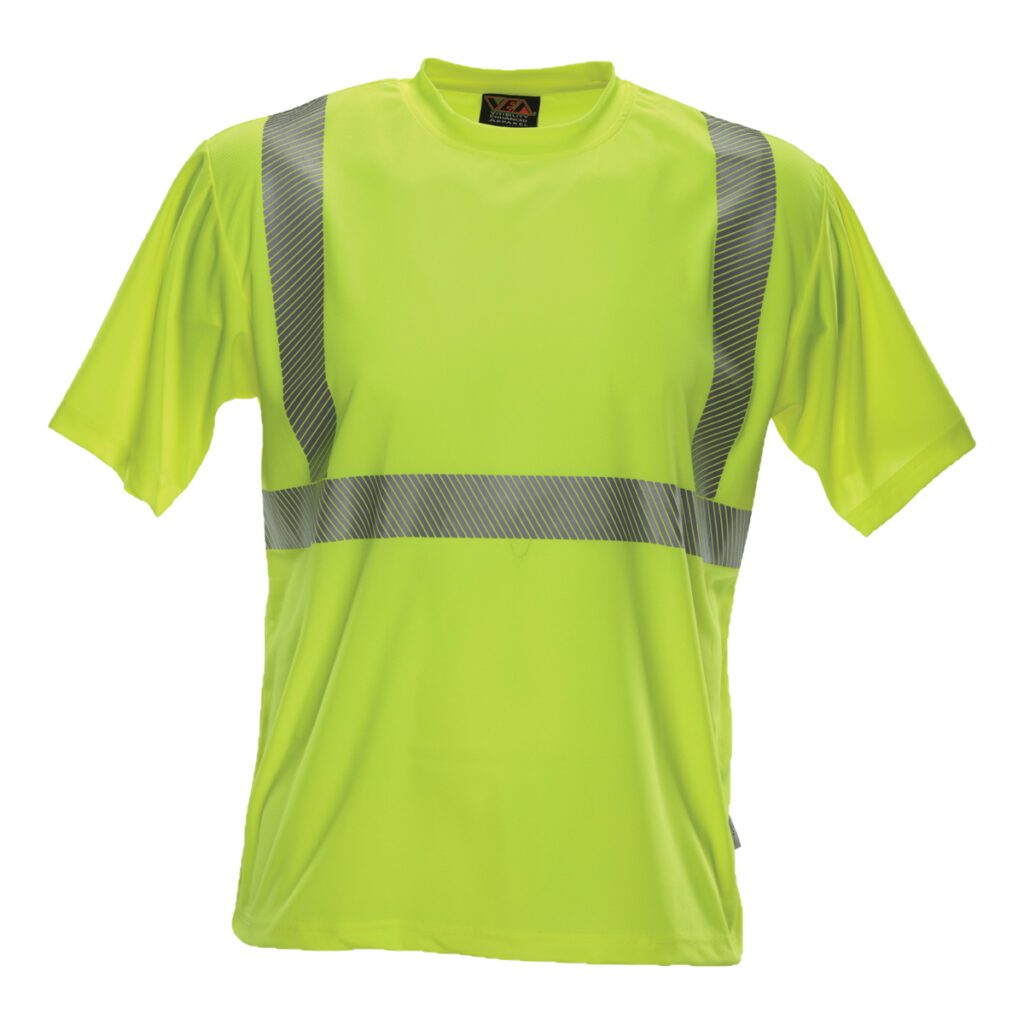 PIP Reflective Apparel™ ANSI Type R Class 2 Short Sleeve Moisture Wicking T-Shirt with UPF 35 Sun Protection