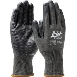 PIP G-Tek® PolyKor® Seamless Knit PolyKor® Blended Glove with Foam Nitrile Coated Grip w/ Micro Dots on Palm & Fingers - Touchscreen