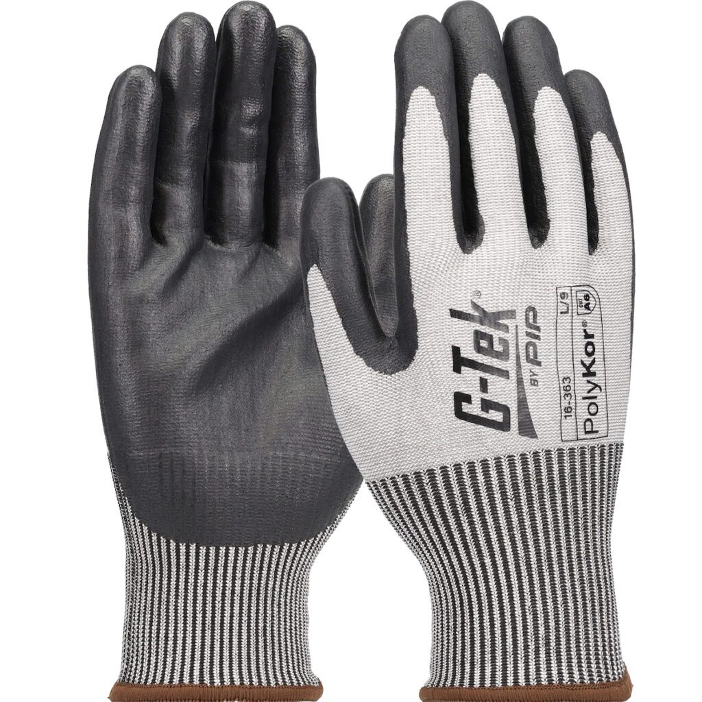 PIP G-Tek® PolyKor® Seamless Knit PolyKor® Blended Glove with Foam Nitrile Coated Grip on Palm & Fingers - Touchscreen