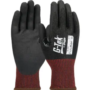 PIP G-Tek® PolyKor® Premium Seamless Knit PolyKor® Blended Glove with Foam Nitrile Coated Grip on Palm & Fingers - Touchscreen - ESD Safe  16-369