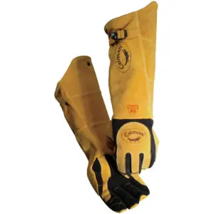 PIP Caiman® Premium Split Deerskin MIG/Stick Welder's Glove with FR Fleece Insulation and Para-Aramid Cut Liner