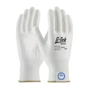 PIP G-Tek® 3GX® Seamless Knit A3 Dyneema® Diamond Blended Glove with Polyurethane Coated Flat Grip on Palm & Fingers