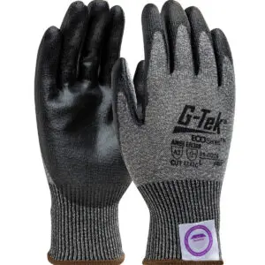 PIP G-Tek® ECO Series™ Seamless Knit A3 Dyneema® Phoenix Blended Glove with Polyurethane Coated Flat Grip on Palm & Fingers