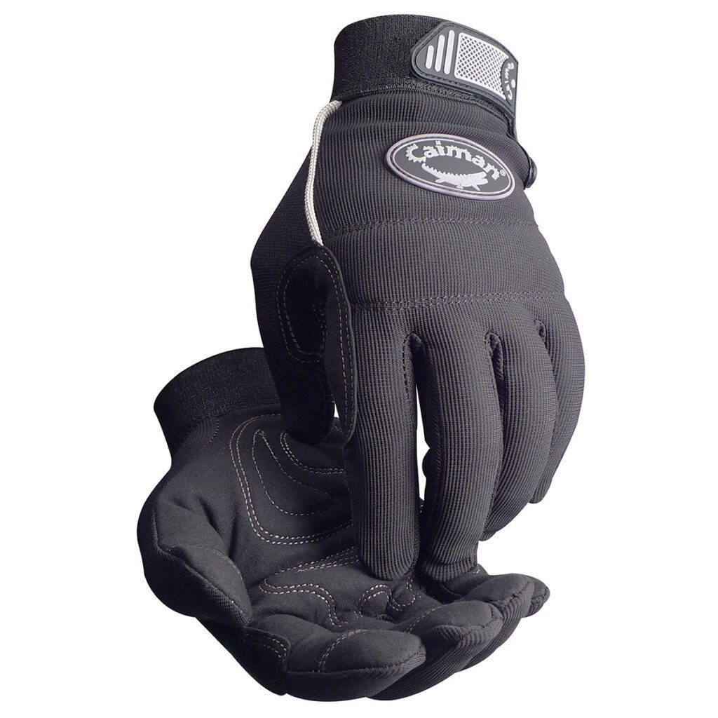 PIP Caiman® Synthetic Leather Padded Palm with Black Spandex Back