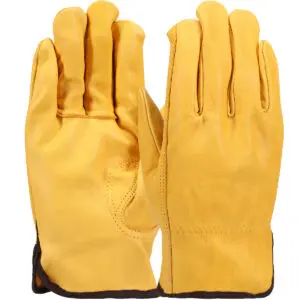 PIP® Regular Grade Top Grain Gold Cowhide Leather Drivers Glove - Keystone Thumb