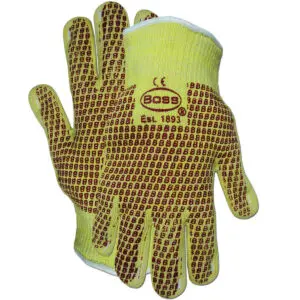 PIP Boss® Aramid / Cotton Seamless Knit Hot Mill Glove with Cotton Liner and Double-Sided Nitrile Coating - Knitwrist