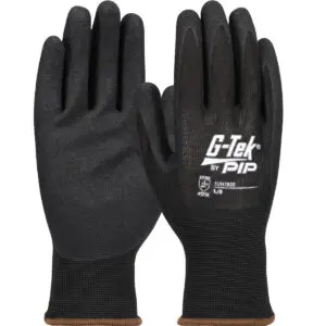 PIP G-Tek® Seamless Knit Polyester Glove with Double-Dipped Nitrile Coated MicroSurface Grip on Palm & Fingers