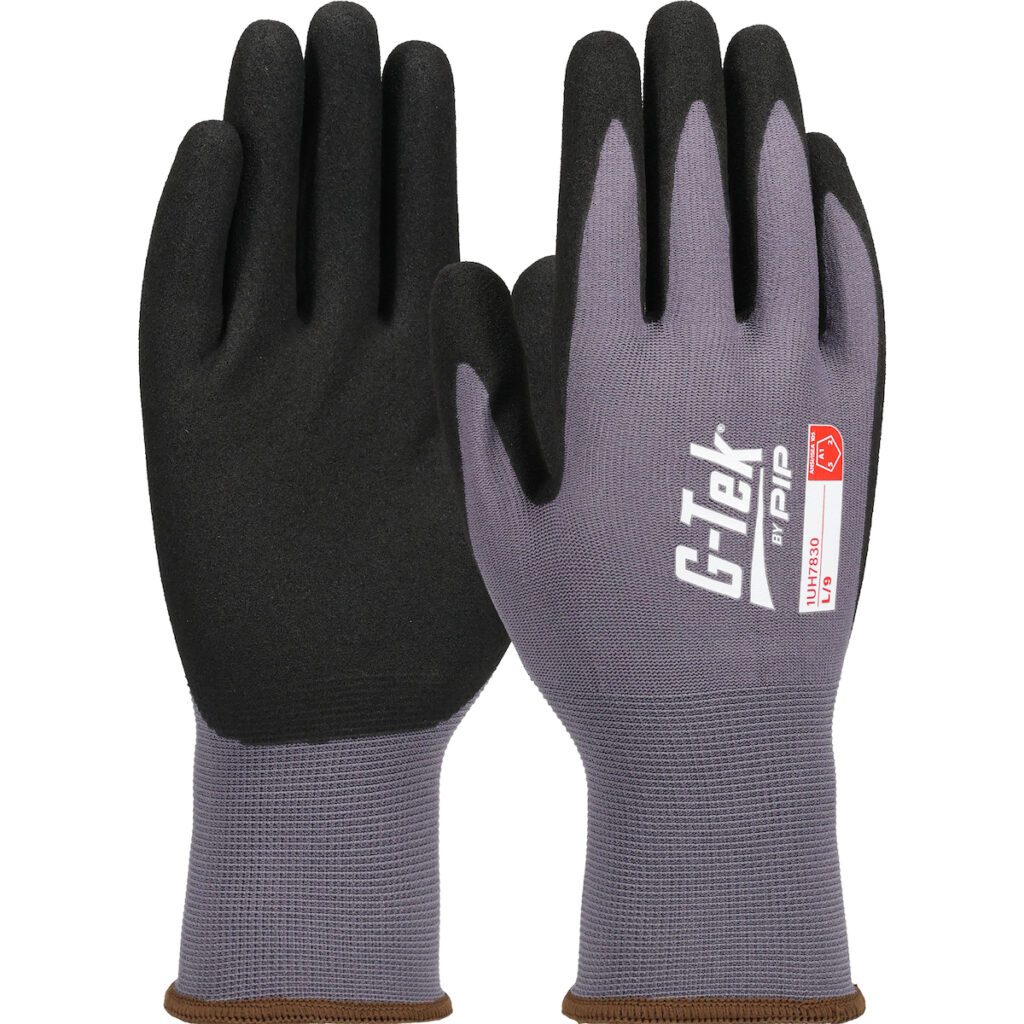 PIP G-Tek® Seamless Knit Nylon/Spandex Glove with Premium Nitrile Coated MicroSurface Grip on Palm & Fingers - Touchscreen