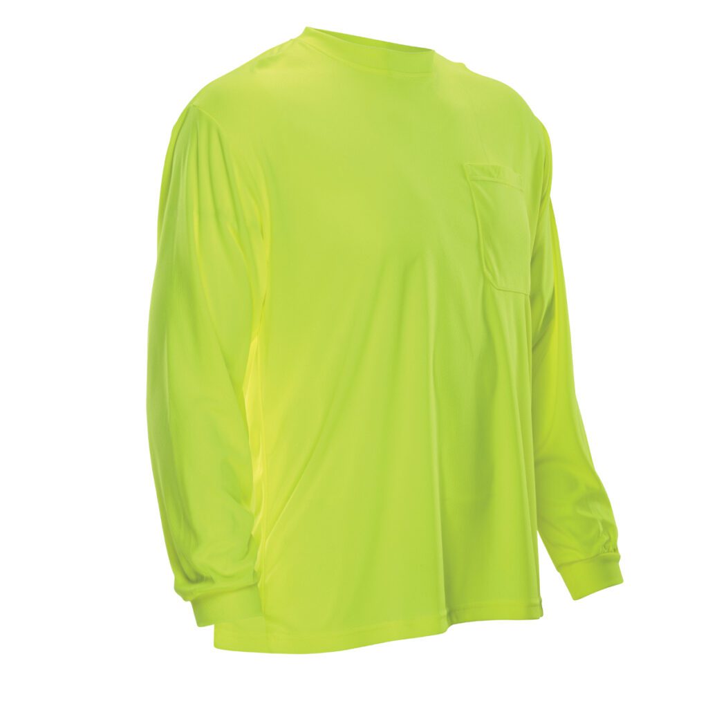 PIP Reflective Apparel™ Non-ANSI Long Sleeve Moisture Wicking T-Shirt with UPF 35 Sun Protection