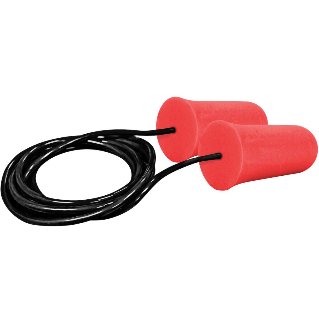 PIP® Mega Flare™ Tapered Disposable Soft Polyurethane Foam Corded Ear Plugs - NRR 32 / SNR 38