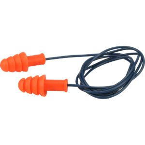 PIP® Metal Detectable Reusable TPR Corded Ear Plugs - NRR 27