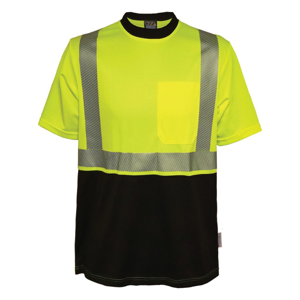 PIP Reflective Apparel™ ANSI Type R Class 2 Short Sleeve Moisture Wicking T-Shirt with 3M™ Scotchlite™ Comfort Trim and UPF 35 Sun Protection