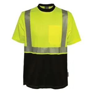 PIP Reflective Apparel™ ANSI Type R Class 2 Short Sleeve Moisture Wicking T-Shirt with 3M™ Scotchlite™ Comfort Trim and UPF 35 Sun Protection