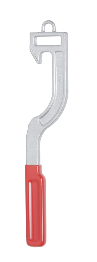 Ziamatic 6" Solid Spanner Wrench with Red Handle