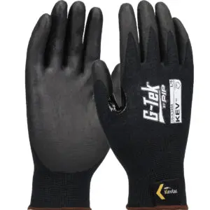 PIP G-Tek® KEV™ Seamless Knit Kevlar® Blended Glove with Foam Nitrile Coated Grip on Palm & Fingers - 18 Gauge - Touchscreen