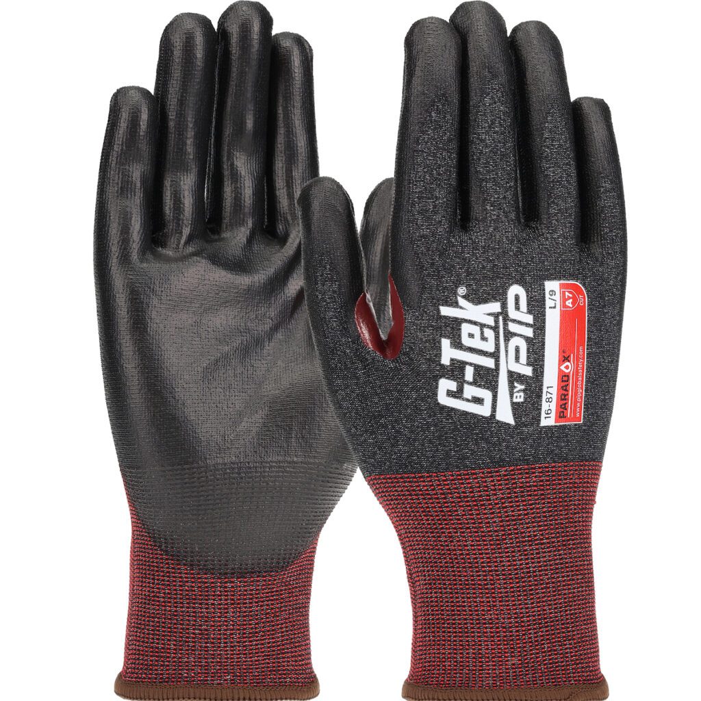 PIP G-Tek® Paradox™ Seamless Knit PolyKor® Blended Glove with PosiGrip MAX™ Coating on Palm & Fingers - 21 Gauge - Touchscreen