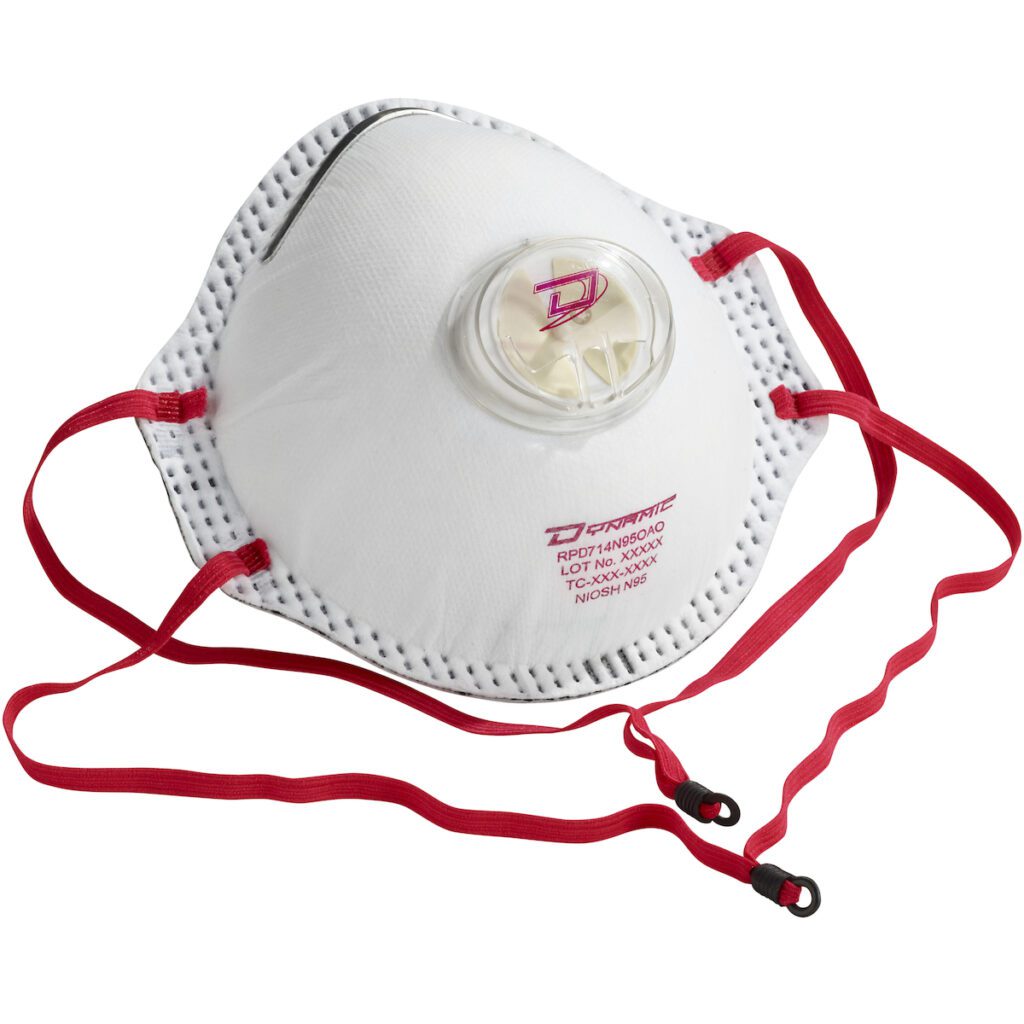 PIP Dynamic™ Deluxe N95 Disposable Respirator with Butterfly Valve, Nuisance Level for OV-AG-Ozone and FR Material - 10 Pack