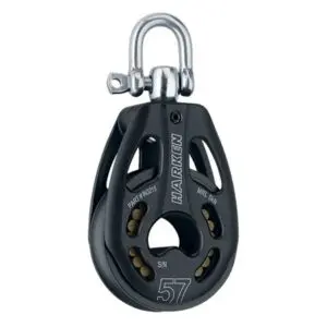 Harken Safety 57 mm Black Magic Single Pulley - Swivel