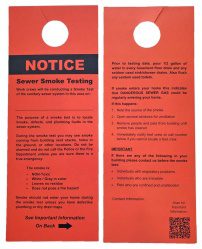 Superior Smoke Smoke Testing Notification Door Hanger (100 pack)
