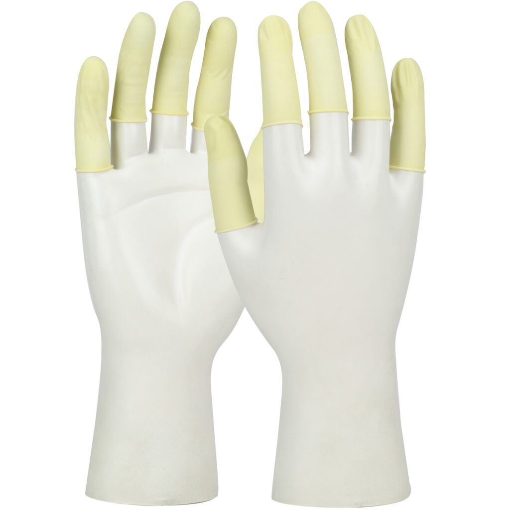 PIP QRP® Qualatex® Disposable Vacuum Sealed Latex Finger Cots, Powdered - 3.5 Mil