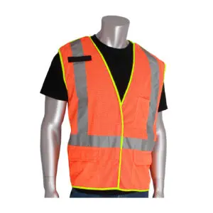 PIP® ANSI Type R Class 2 and CAN/CSA Z96 X-Back Breakaway Mesh Vest