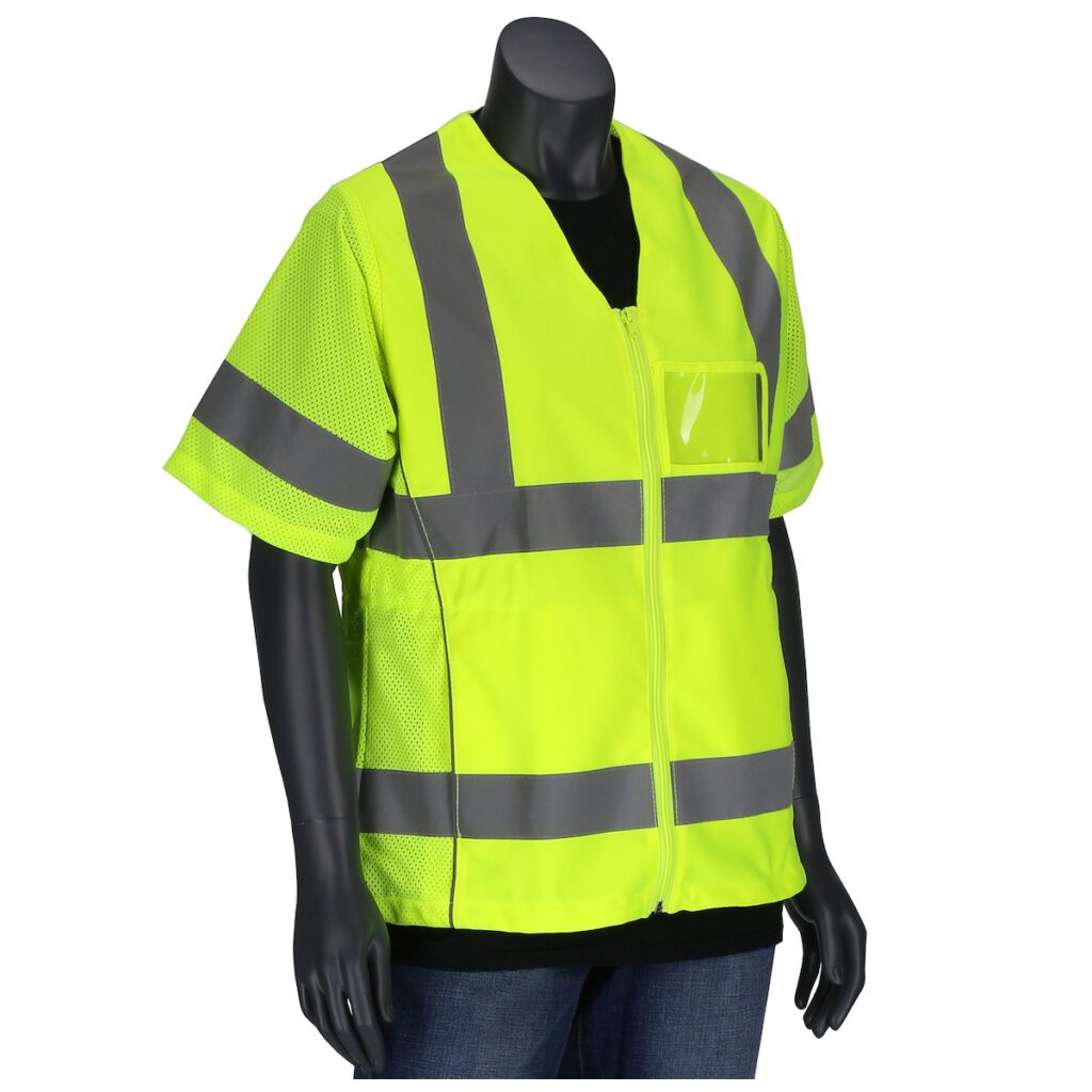 PIP® ANSI Type R Class 3 Women's Contoured Vest with Solid Front/Mesh Back and Adjustable Waist