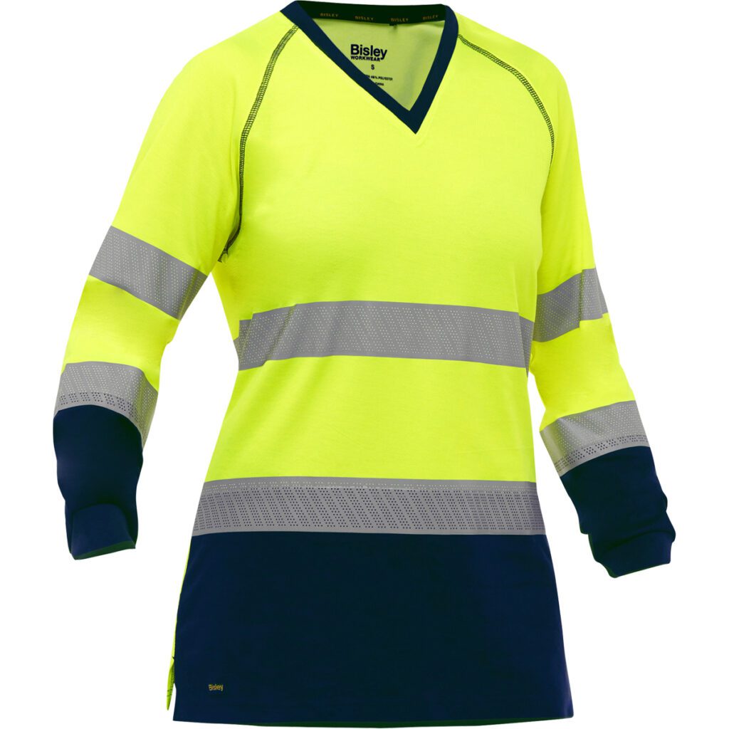 PIP Bisley® Workwear Essentials ANSI Type R Class 3 Women's Long Sleeve Shirt with Navy Bottom