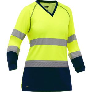 PIP Bisley® Workwear Essentials ANSI Type R Class 3 Women's Long Sleeve Shirt with Navy Bottom