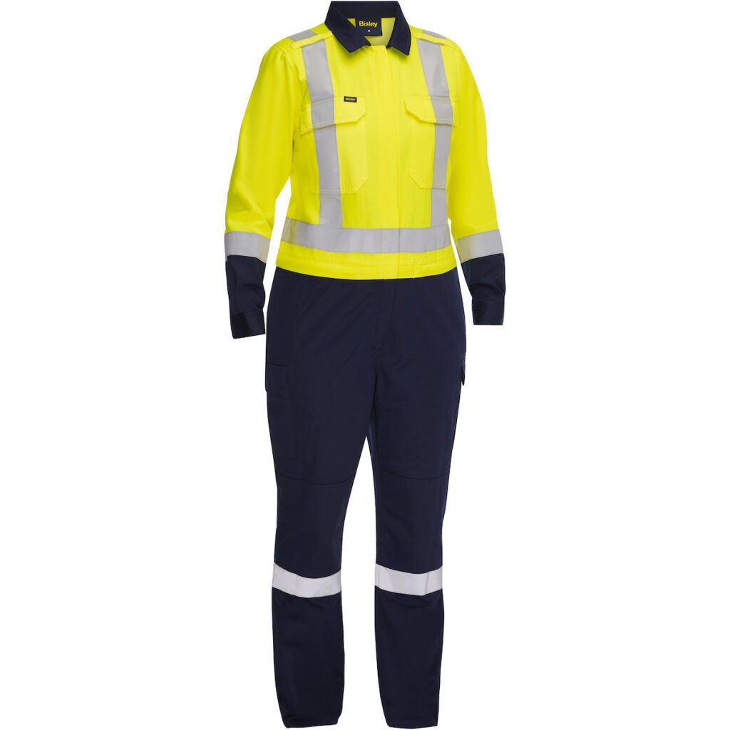 PIP Bisley® Performance Workwear ANSI Type R Class 2 Women's Vented Coverall with Navy Bottom - Industrial Wash Durable