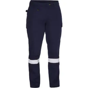 PIP Bisley® Performance Workwear Women's Navy Taped Cargo Pant - Industrial Wash Durable