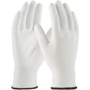 PIP® Seamless Knit Polyester Glove with Polyurethane Coated Flat Grip on Palm & Fingers