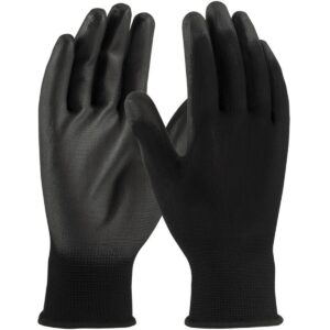 PIP® Seamless Knit Polyester Glove with Polyurethane Coated Flat Grip on Palm & Fingers