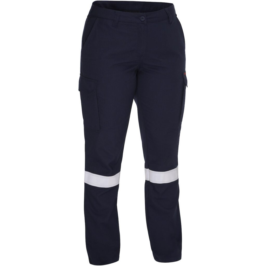 PIP Bisley® Performance Workwear AR/FR Women's Ripstop Industrial Taped Cargo Pant - Industrial Wash Durable
