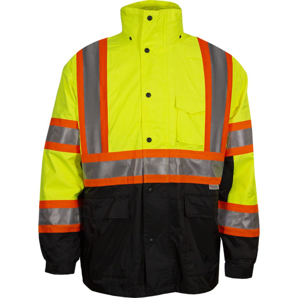 PIP Reflective Apparel™ ANSI Type R Class 3 Two-Tone Waterproof and Breathable 3-Seasons Parka with Black Bottom - Systems Gear